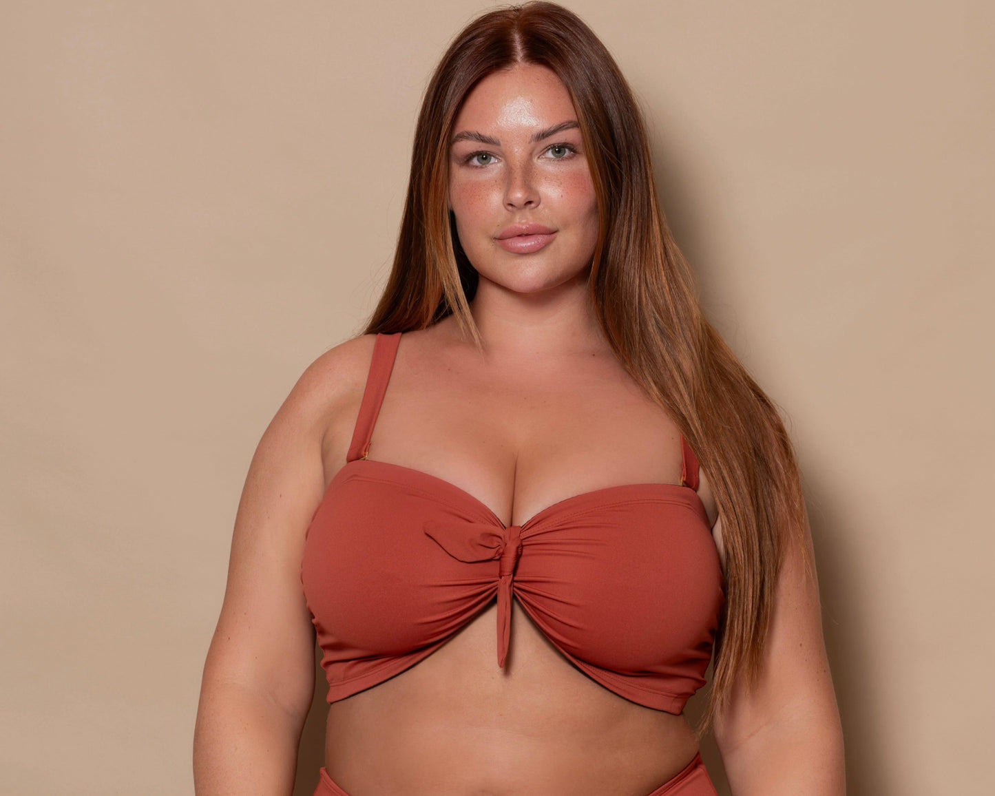 Rust Red Bandeau Multiway Bikini Top