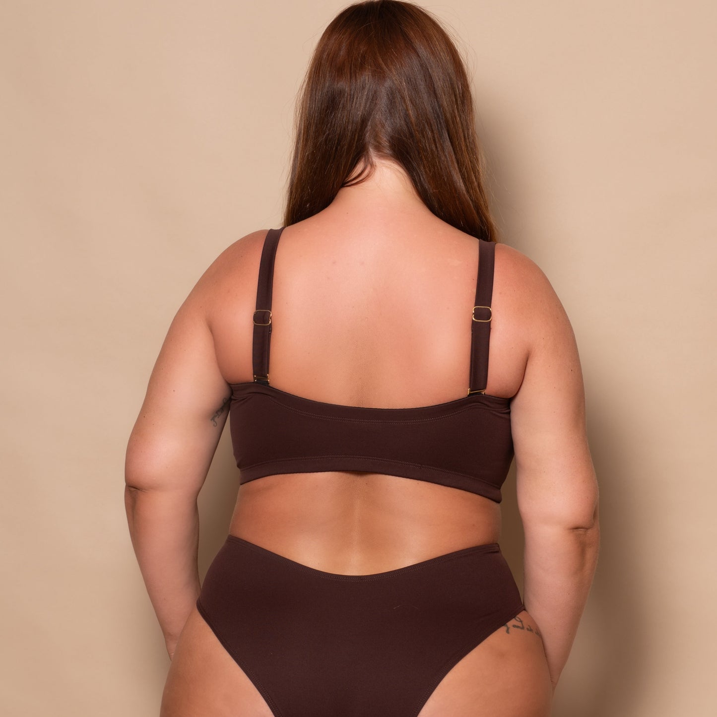 Coffee Bandeau Multiway Bikini Top