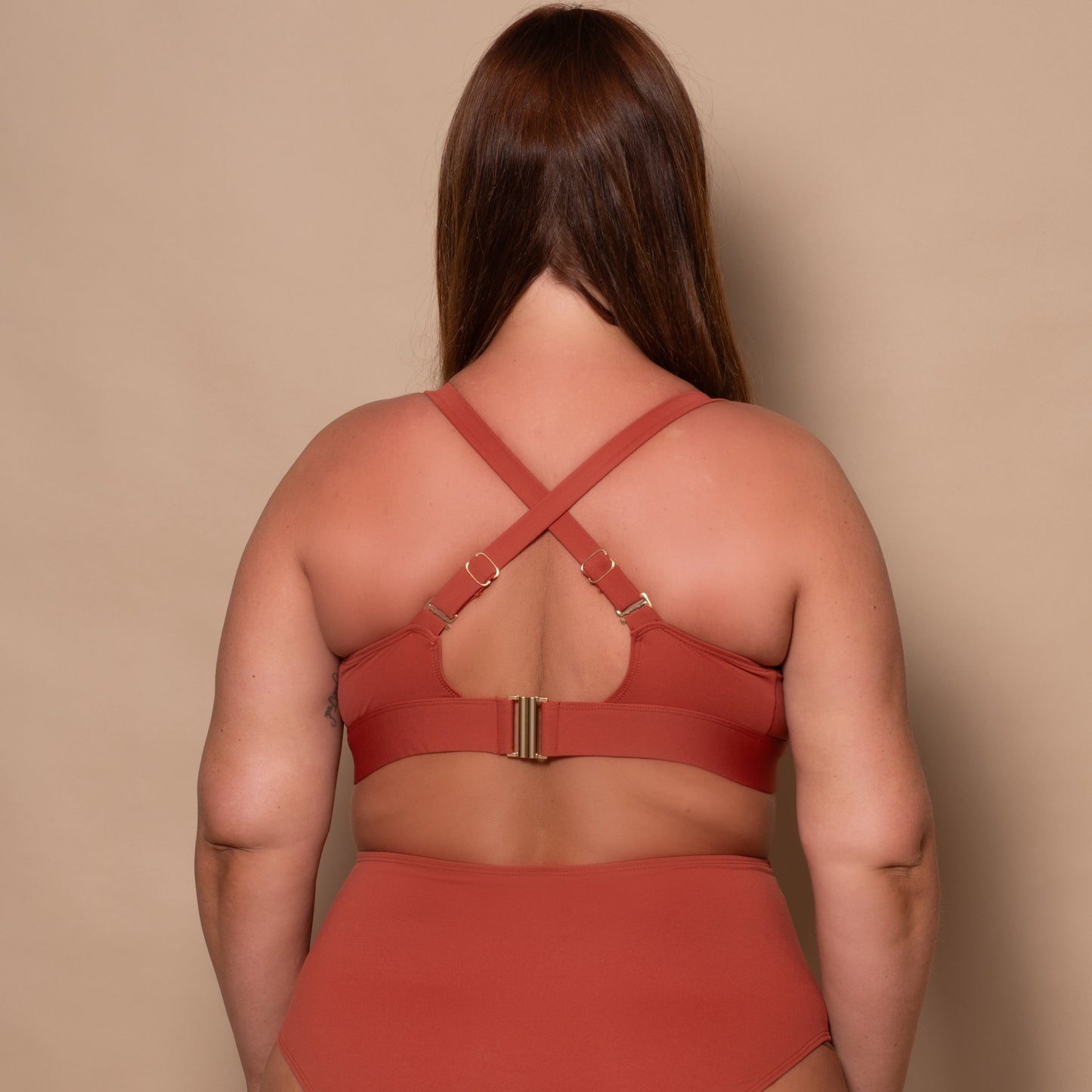 Rust Red Full Bikini Top