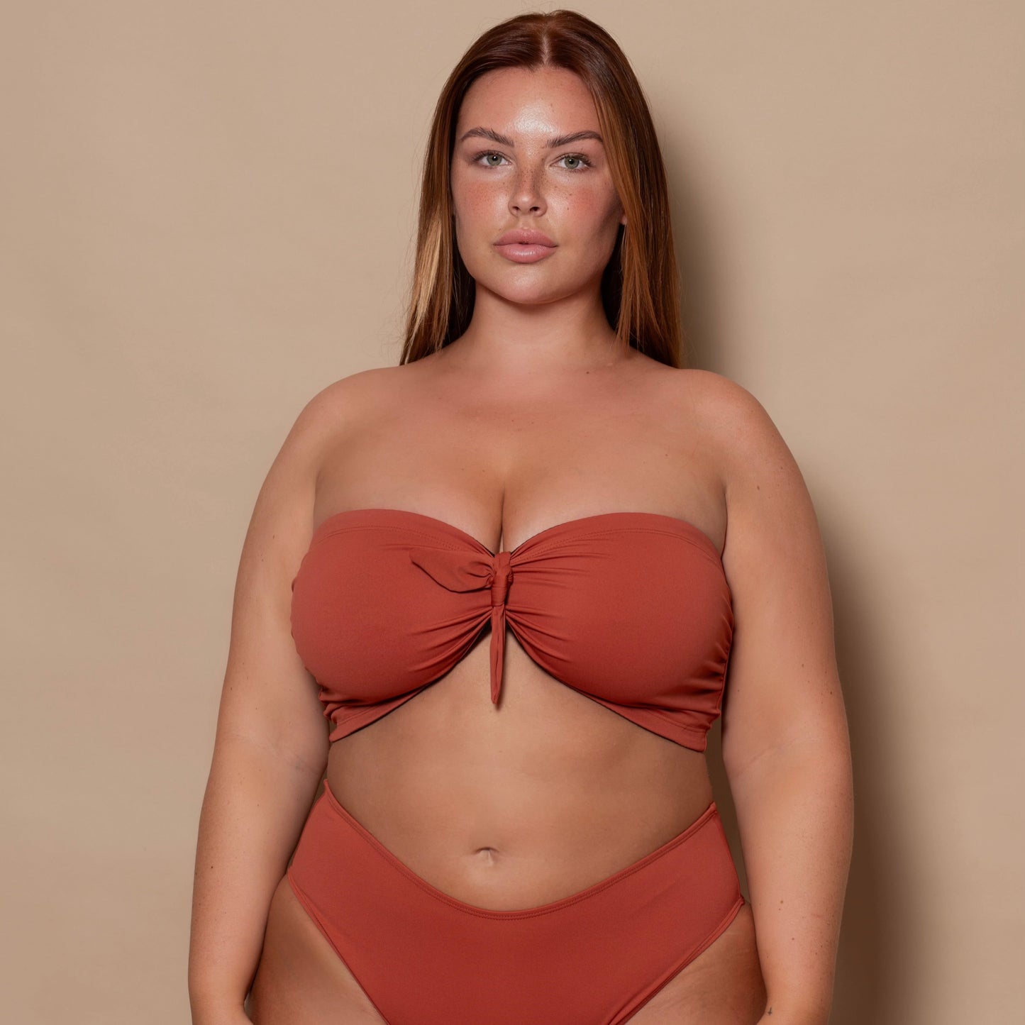 Rust Red Bandeau Multiway Bikini Top