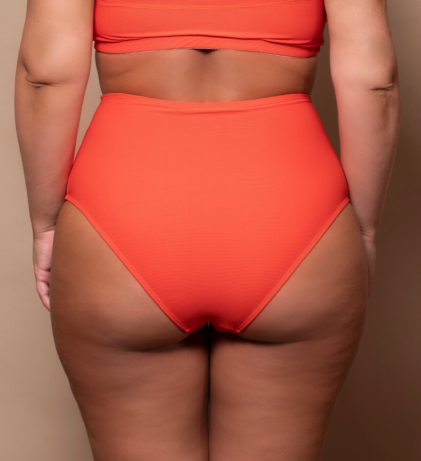 Azur Orange High Waist Bikini Briefs