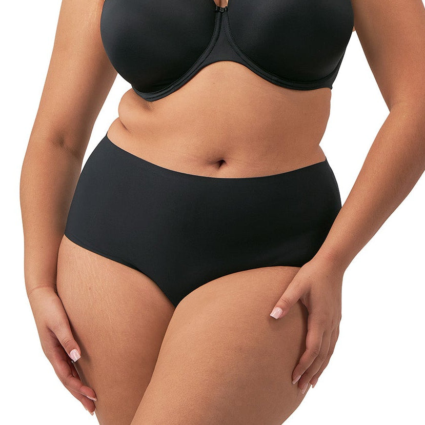 black highwaist woman's lingerie brief