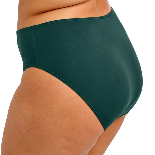 emerald green high-waisted lingerie bottom on a white background
