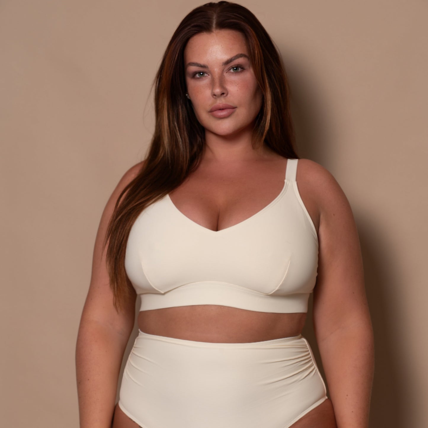 Cream Full Bikini Top