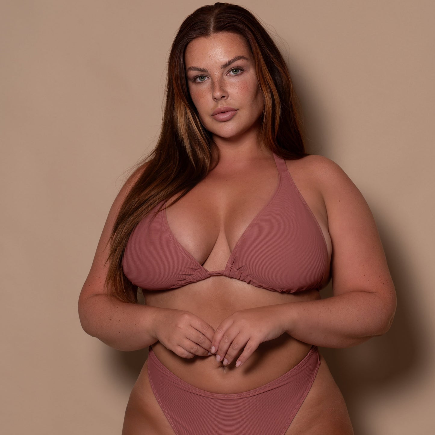 Rosewood Triangle Bikini Top