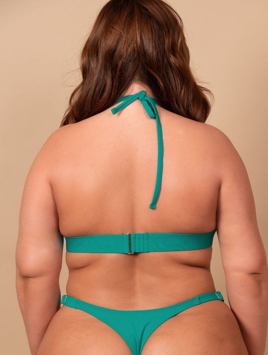The Class Triangle Bikini Top with wide elastic band and adjustable hook closure