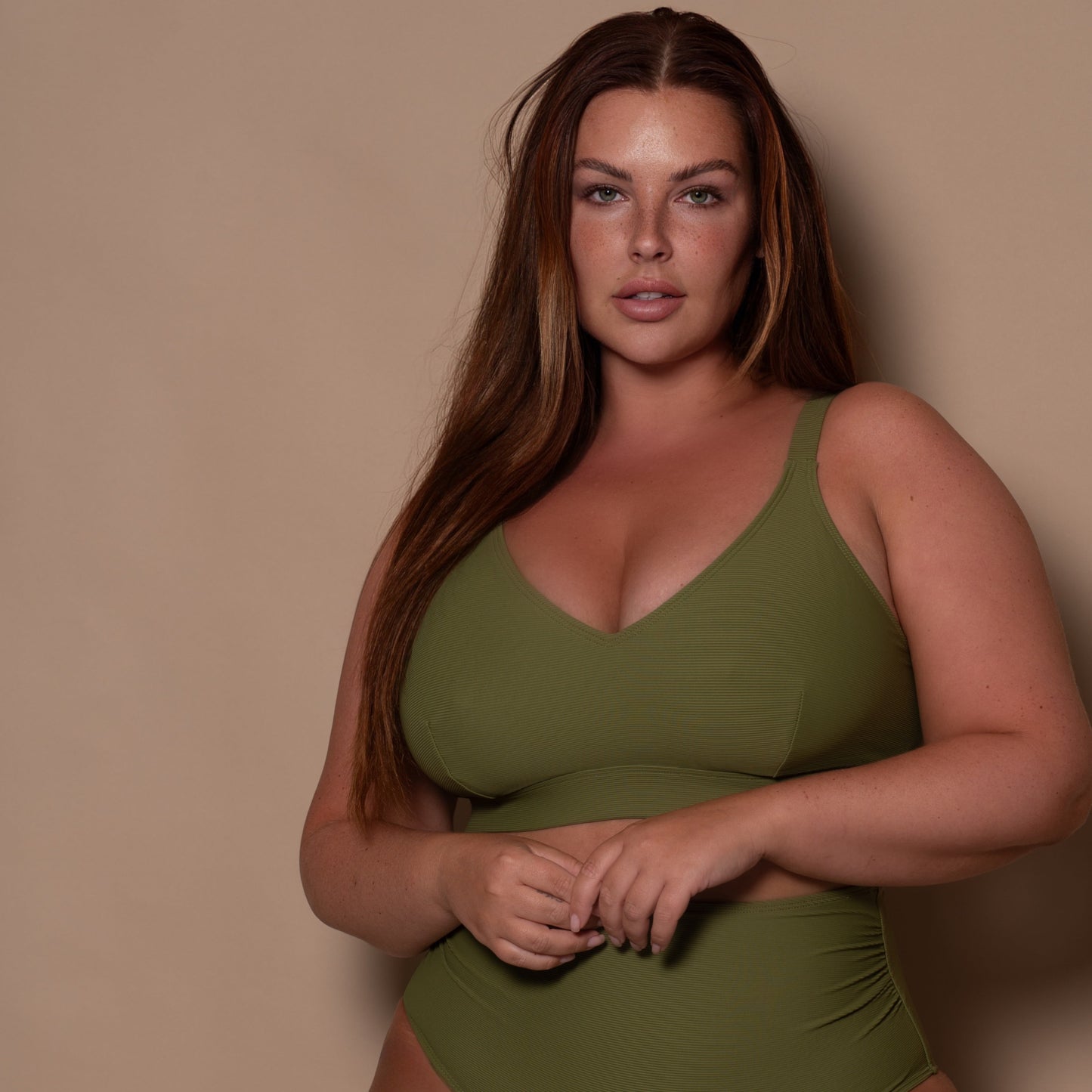 Khaki Full Bikini Top