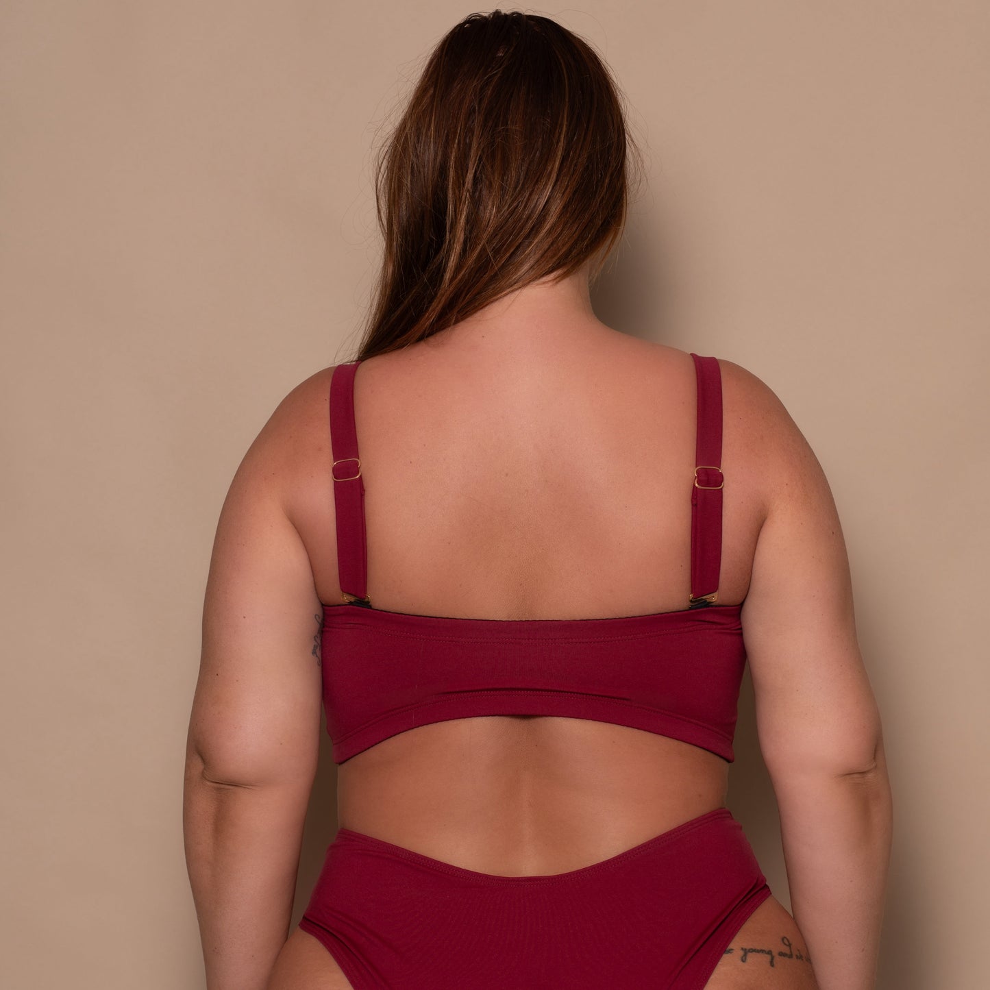 Pomegranate Bandeau Multiway Bikini Top