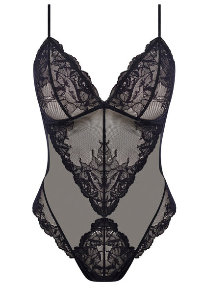 Black all lace bodysuit