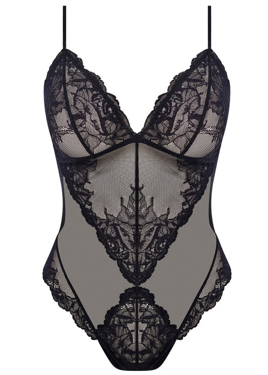 Black all lace bodysuit