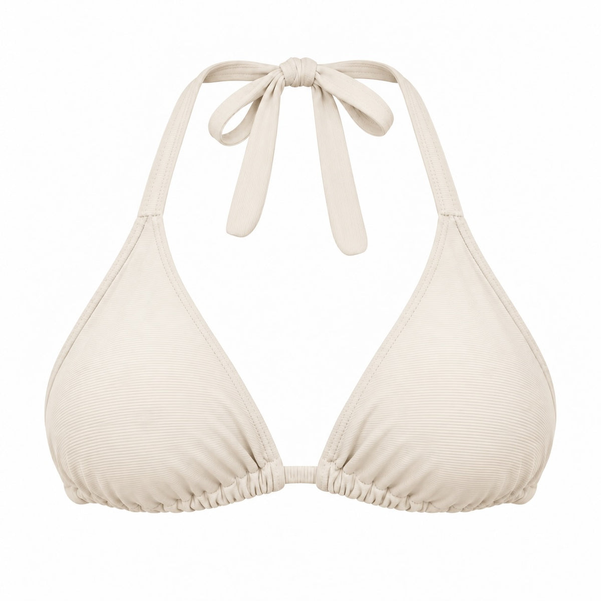 Cream Triangle Bikini top