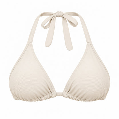 Cream Triangle Bikini top