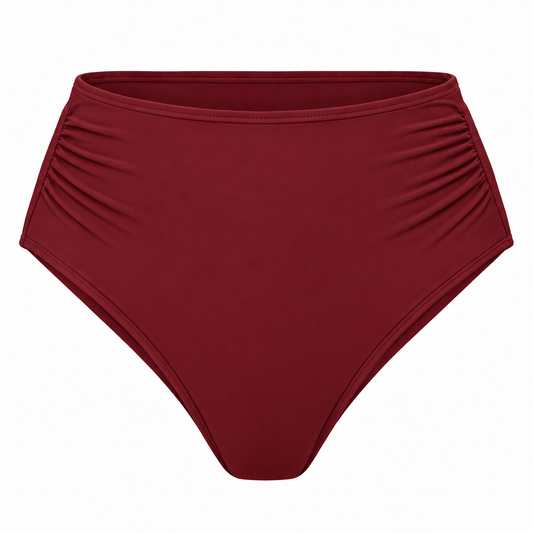 Pomegranate High Waist Bikini Briefs