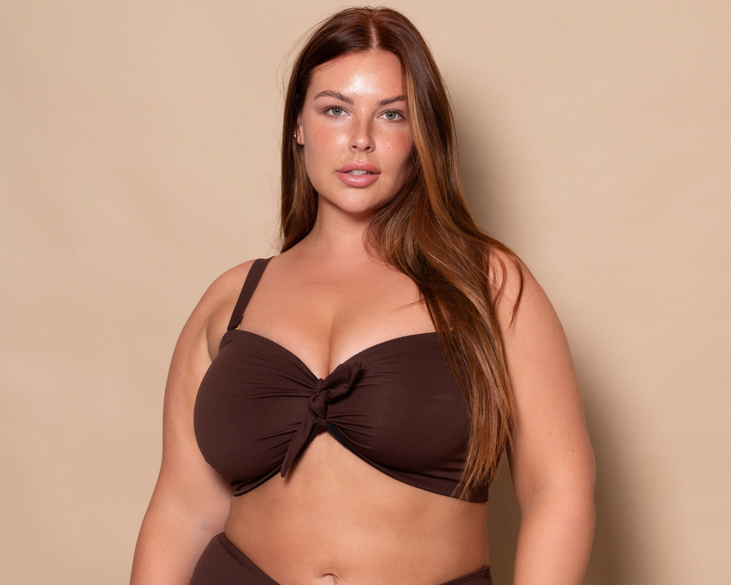 Coffee Bandeau Multiway Bikini Top