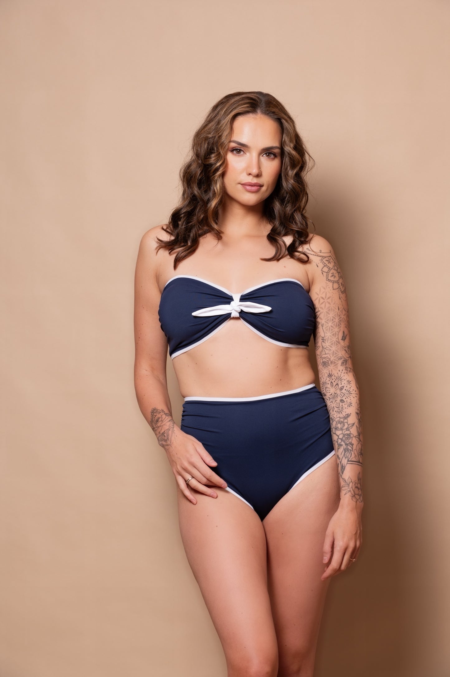 Azur Marineblauw Bandeau Multiway Bikini Top