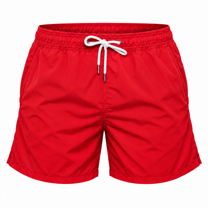 Short De Bain Homme Classique Rouge
