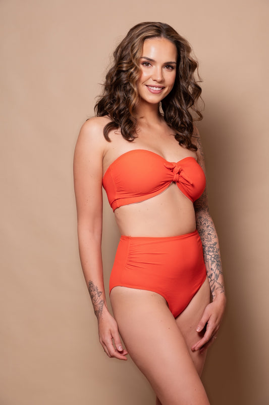 Azur Orange High Waist Bikini Briefs