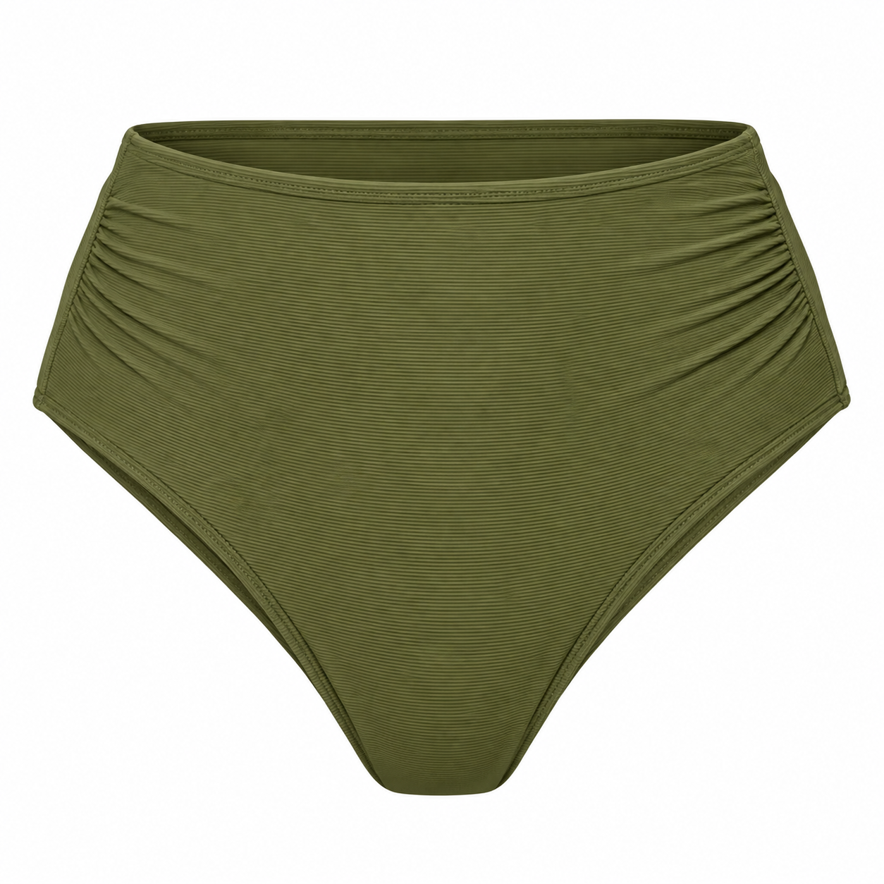 Khaki High Waist Bikini Briefs