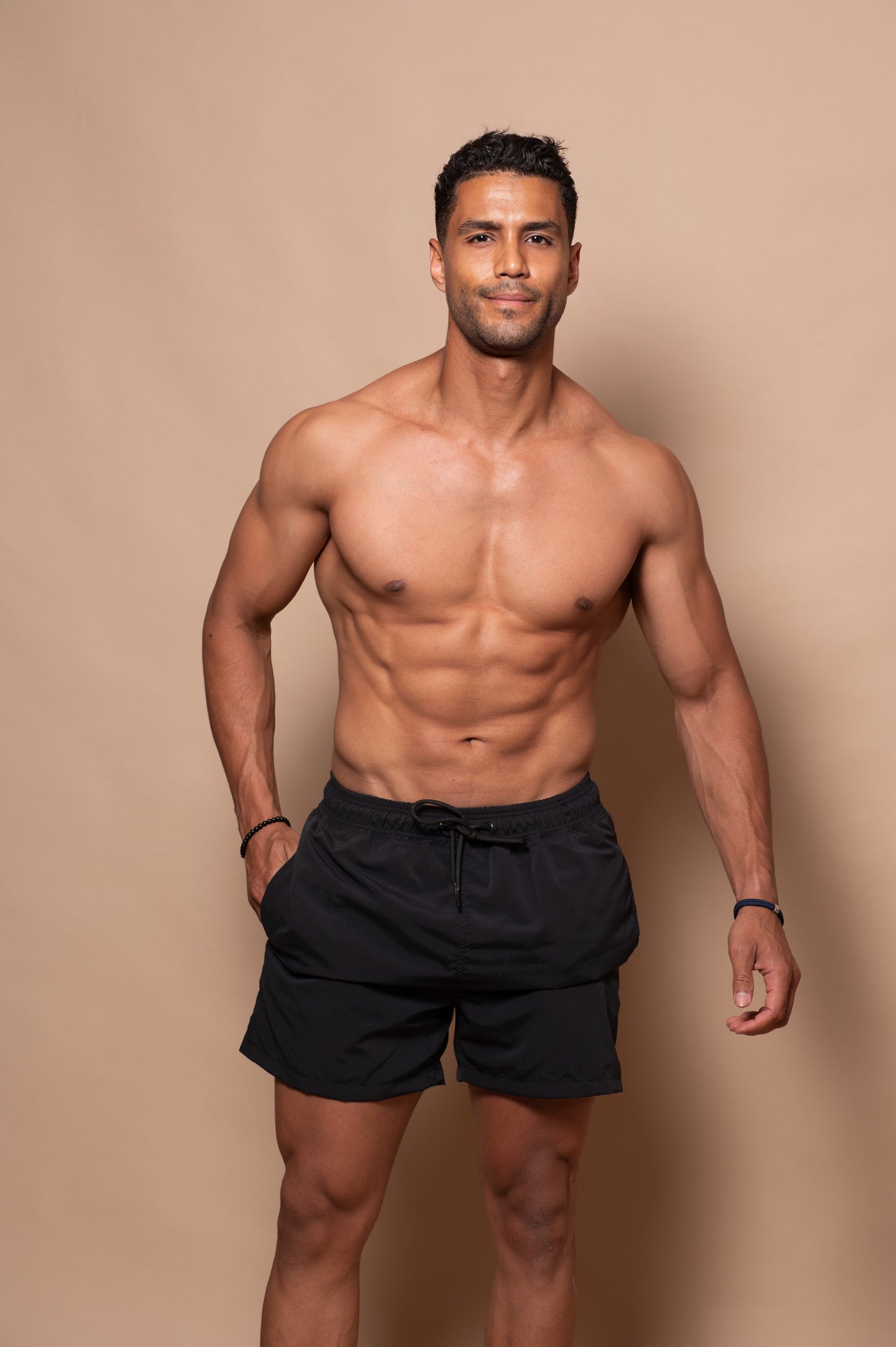 Men Swim Short Classic Fit Black