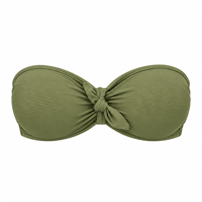 Khaki Bandeau Multiway Bikini Top