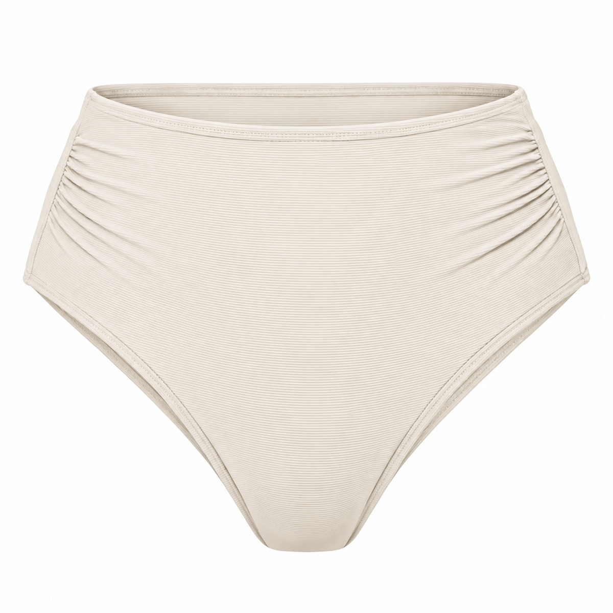 Crème Hoge Taille Bikini Slip