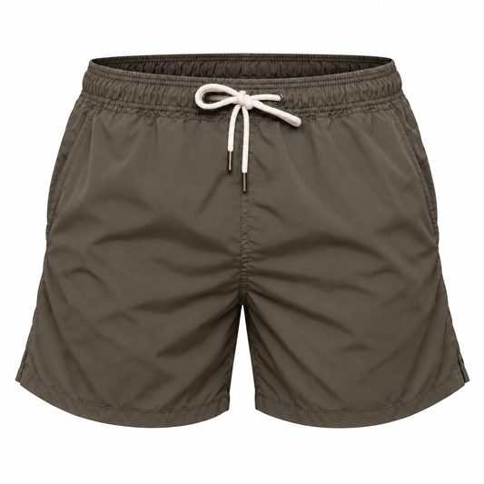 Men Swim Short Classic Fit Khaki