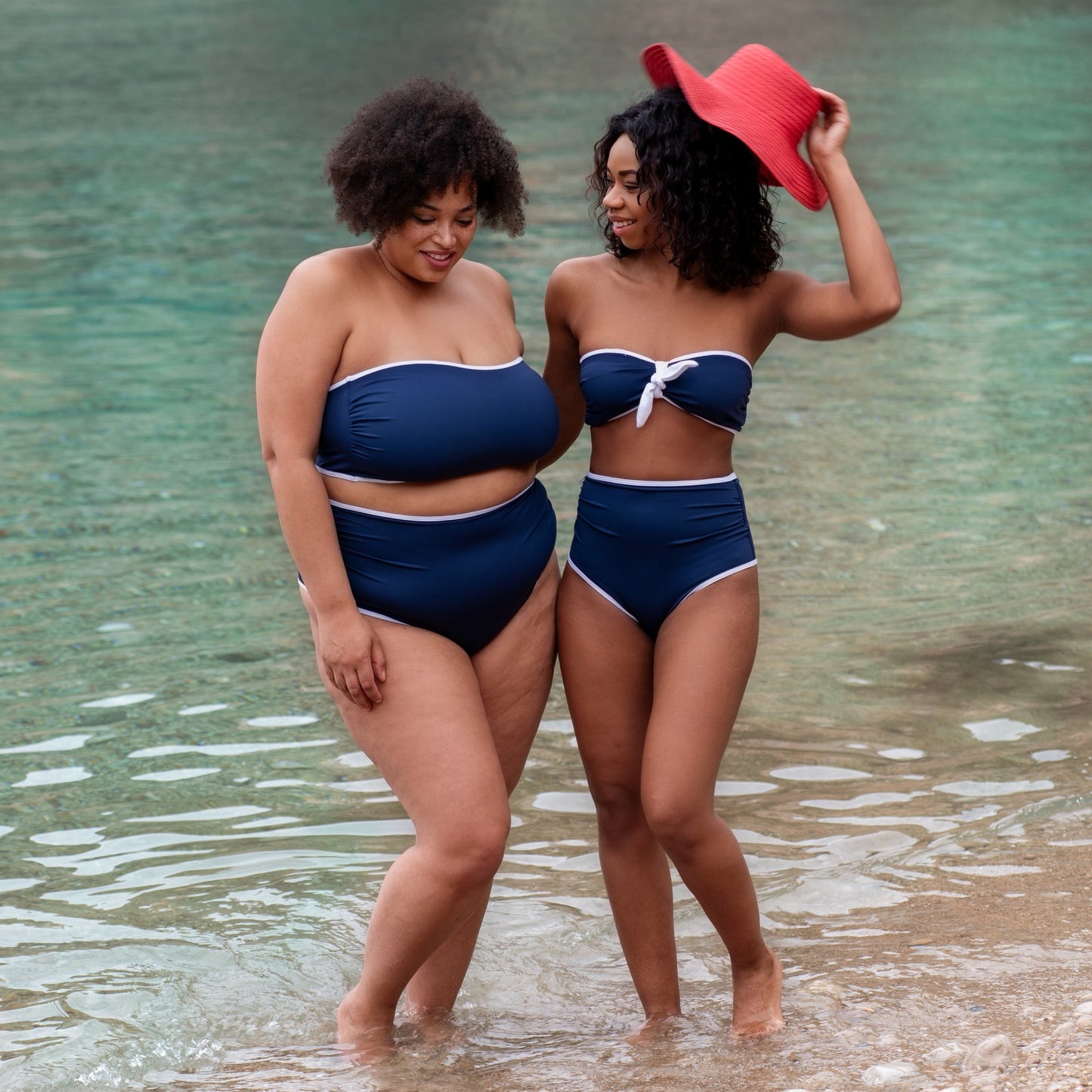 Azur Navy High Waist Bikini Briefs