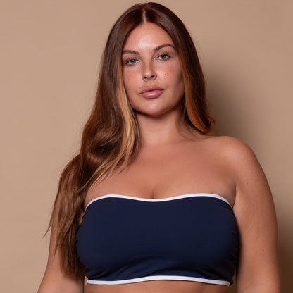 Azur Marineblauw Bandeau Multiway Bikini Top