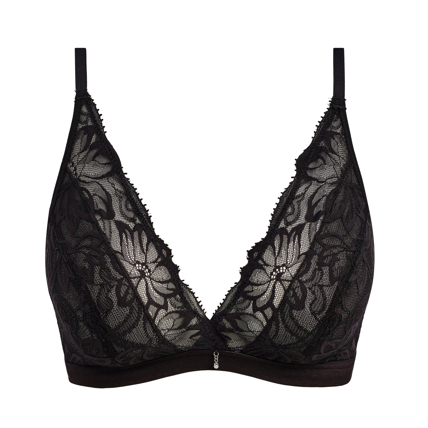 Black bralette in lace