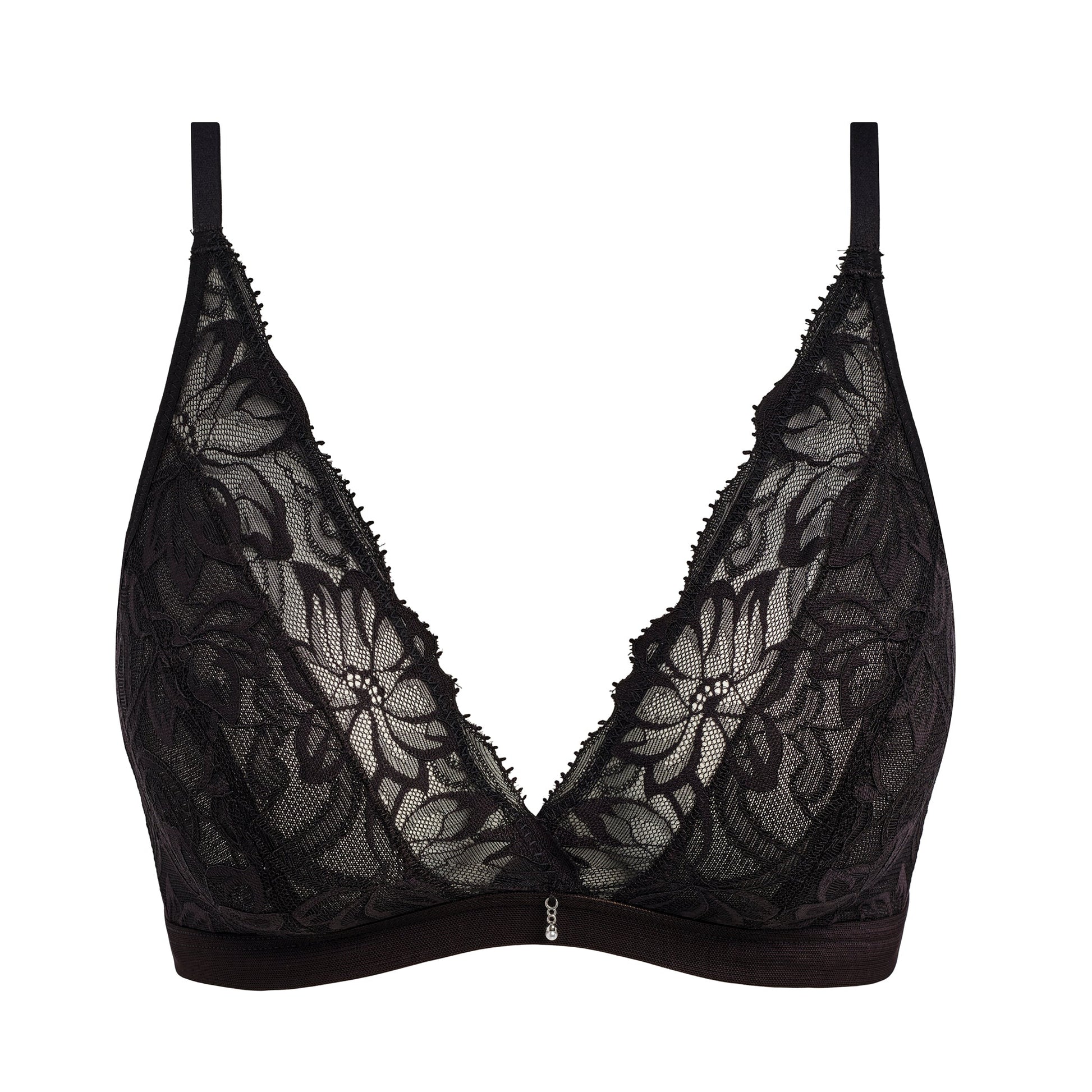 Black bralette in lace