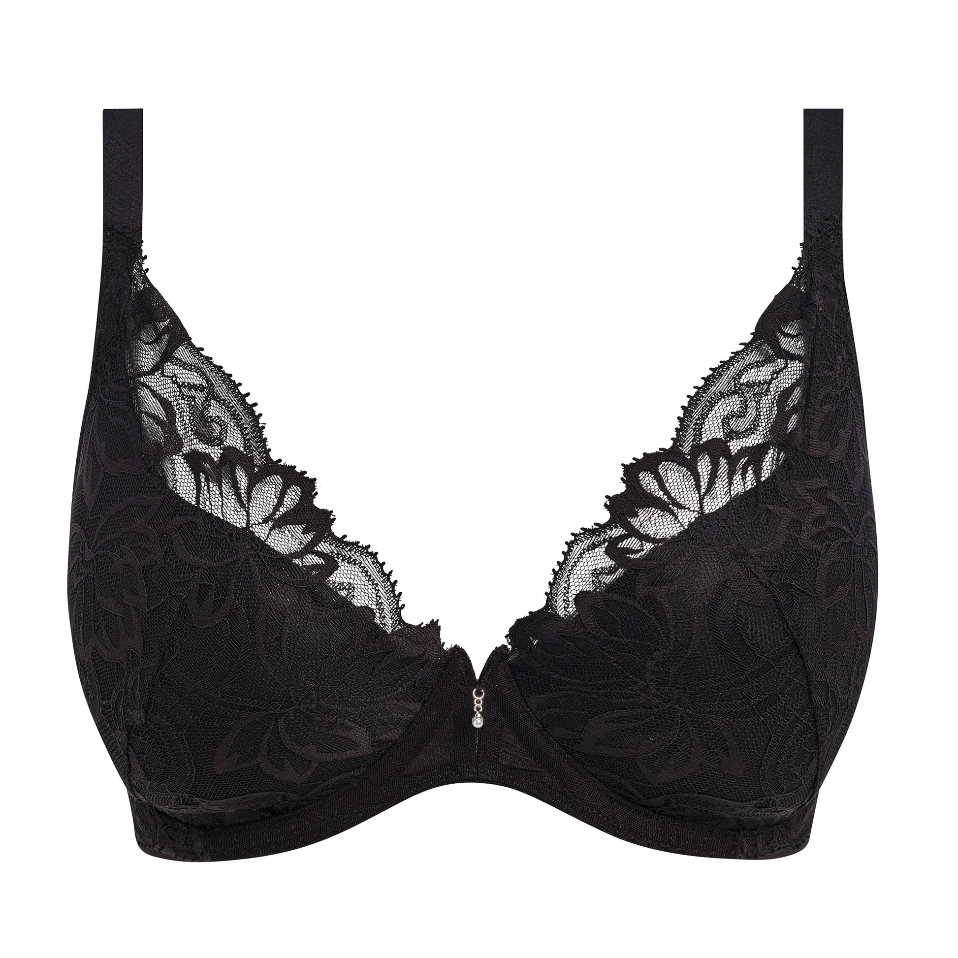 black lace push up bra