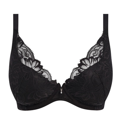black lace push up bra