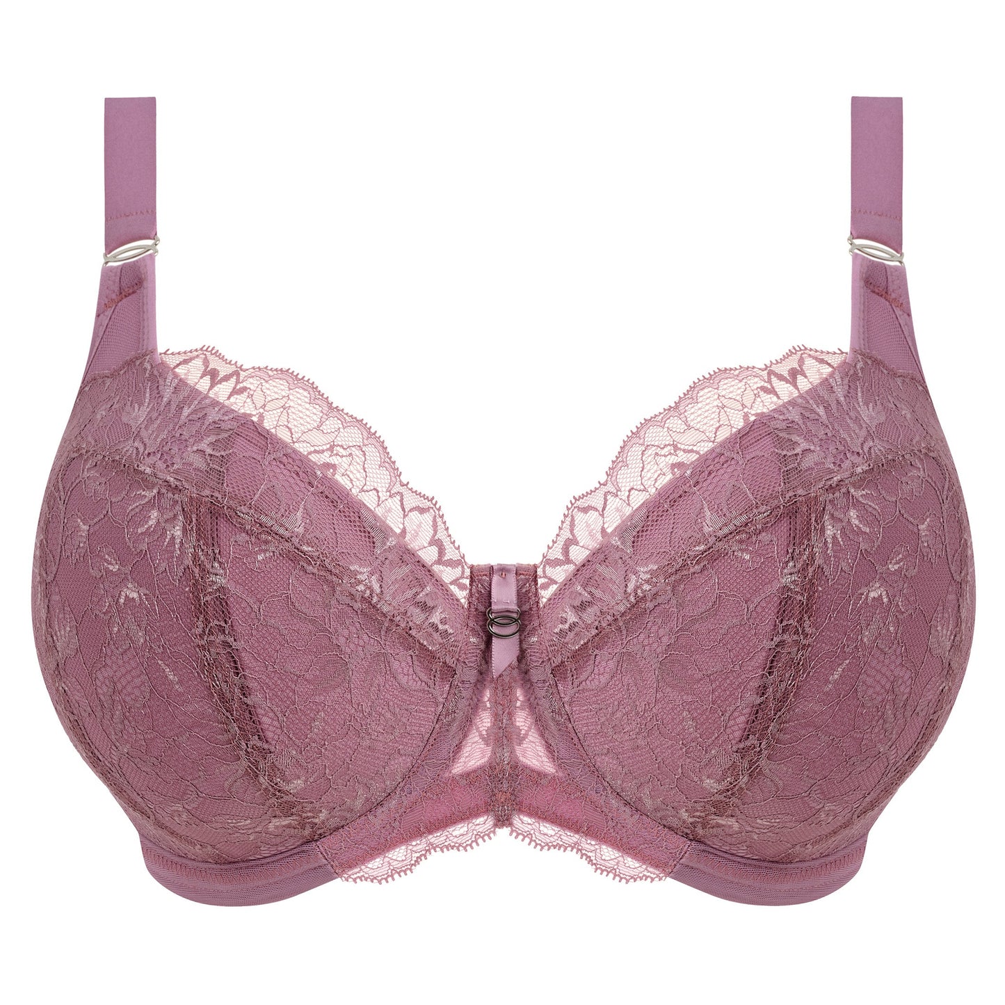 padded big cup plunge bra in heather purple against a white background