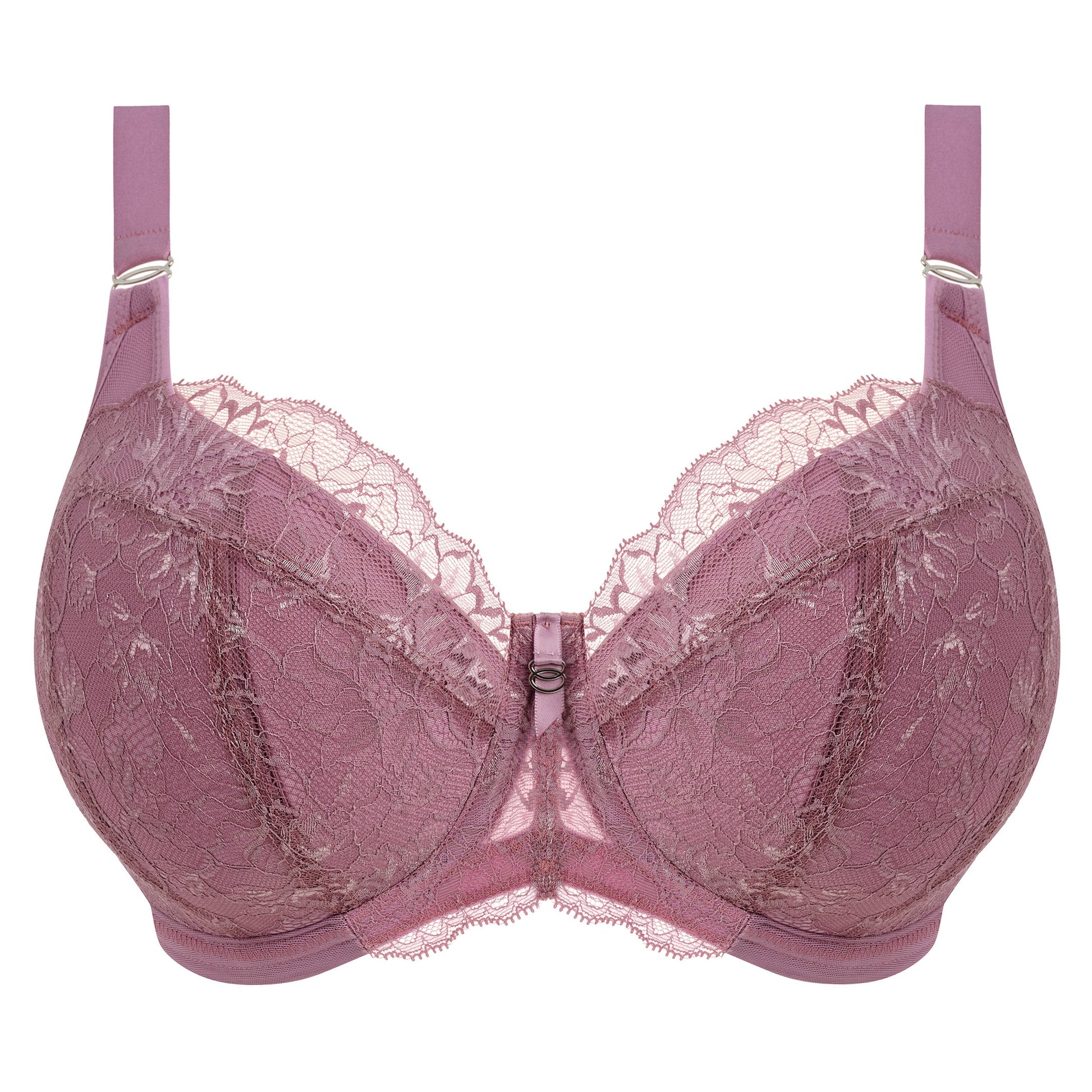 padded big cup plunge bra in heather purple against a white background