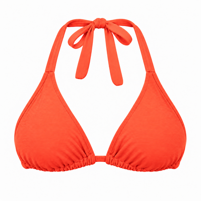 Azur Orange Triangle Bikini Top