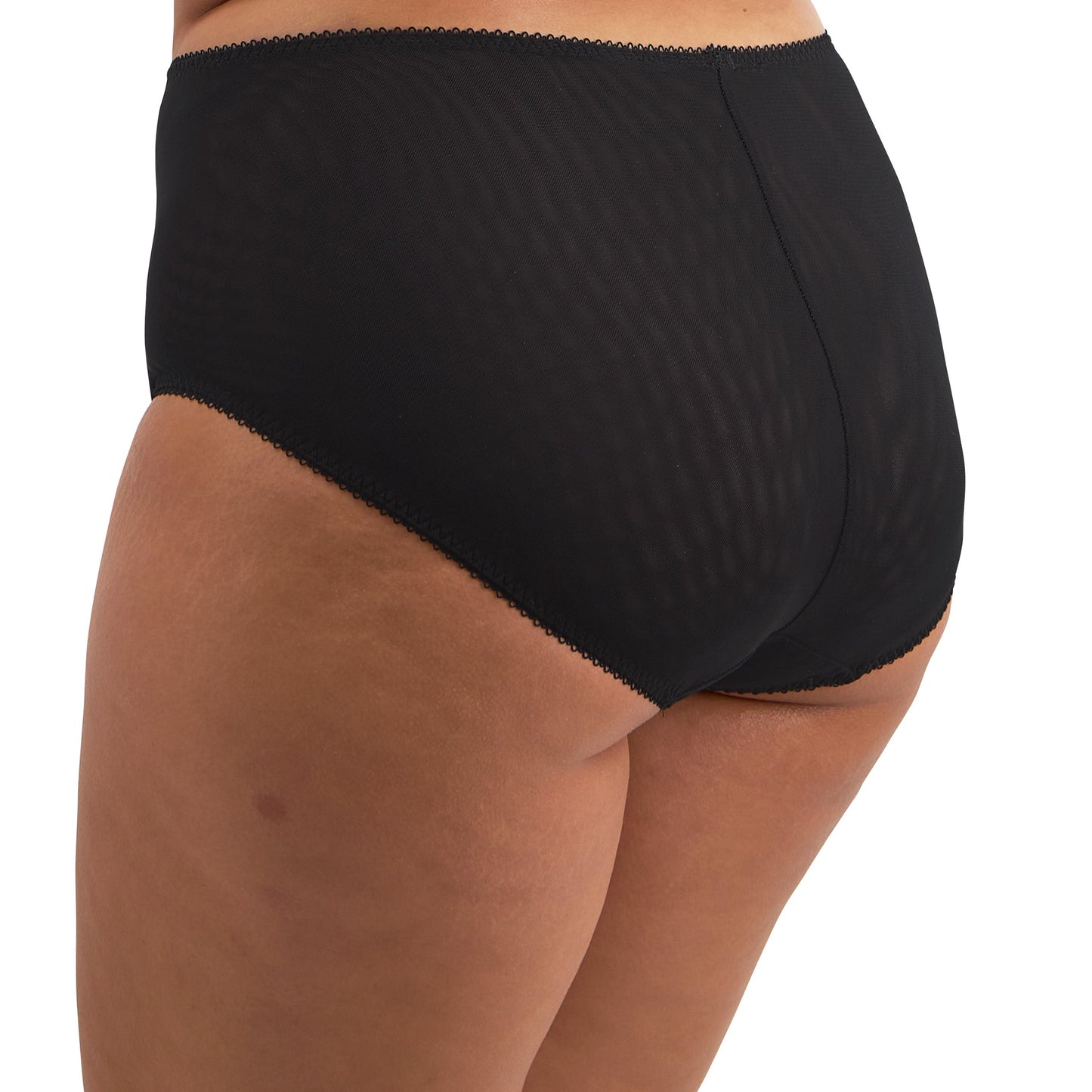 Black plussize high-waisted underwear on a white background