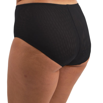 Black plussize high-waisted underwear on a white background
