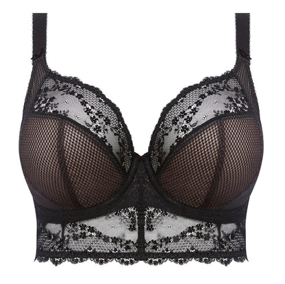 big cups bralette in black mesh and lace