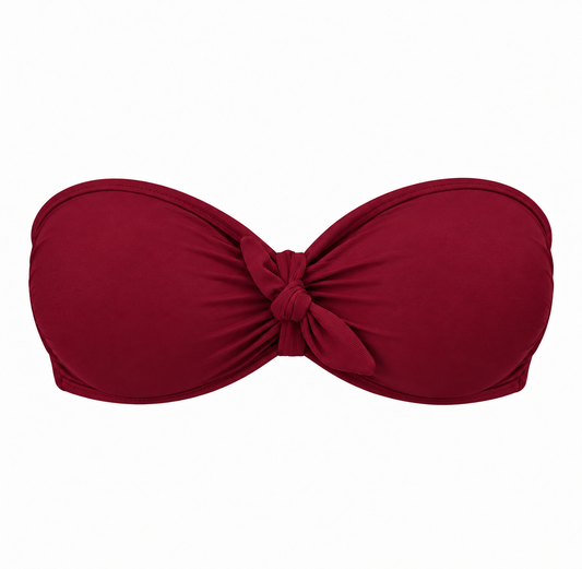 Pomegranate Bandeau Multiway Bikini Top