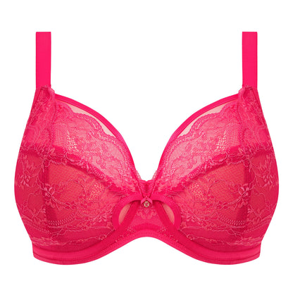 azalea pink underwired plussize plunge bra 