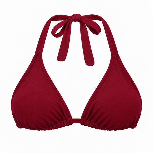 Pomegranate Triangle Bikini Top