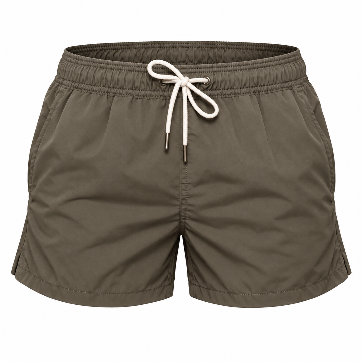 Short De Bain Homme Ajustée Kaki
