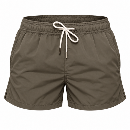 Men Swim Short Tailored Fit Khaki