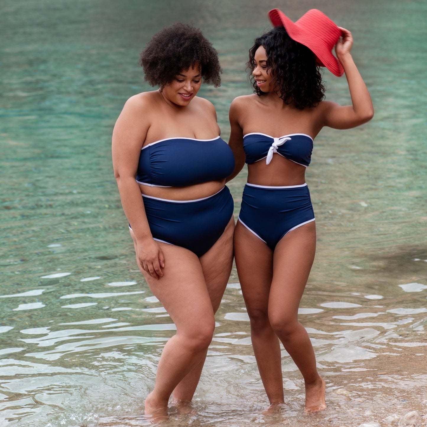 Azur Marineblauw Bandeau Multiway Bikini Top