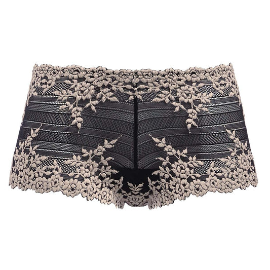 women's lingerie short in lace with embroidered flowers