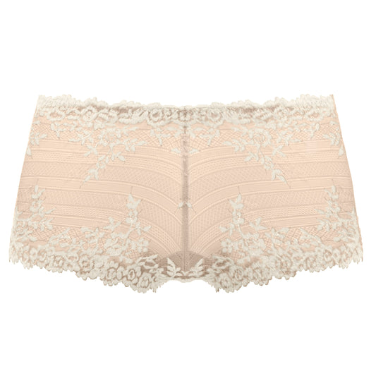 women's lingerie short in lace with embroidered flowers