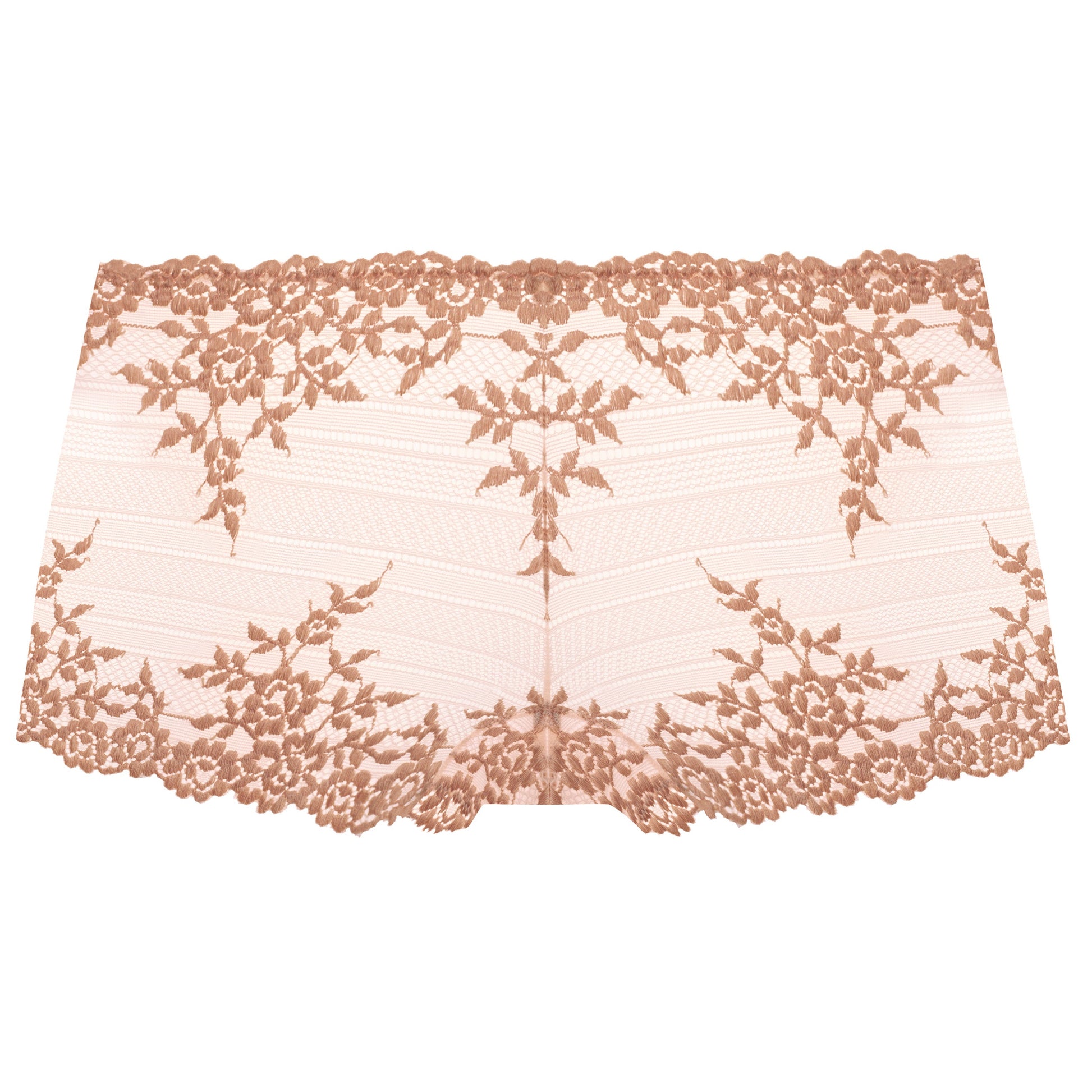 women's lingerie short in lace with embroidered flowers