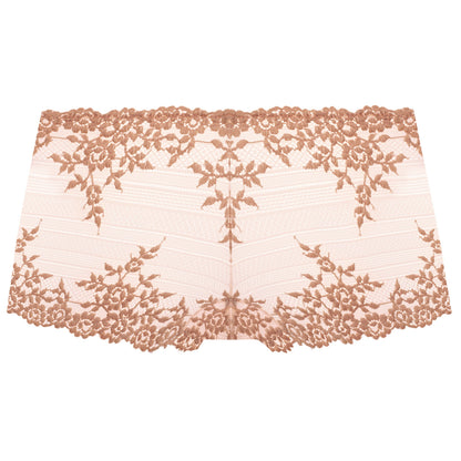 women's lingerie short in lace with embroidered flowers