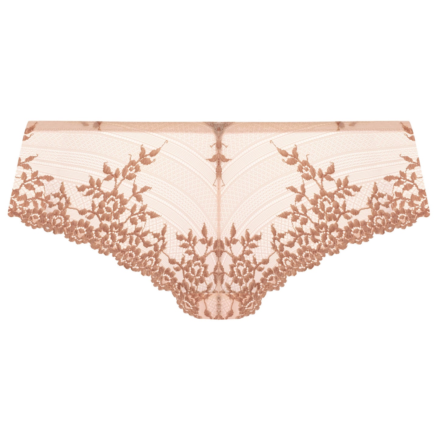 women's tanga in lace with embroidered flowers