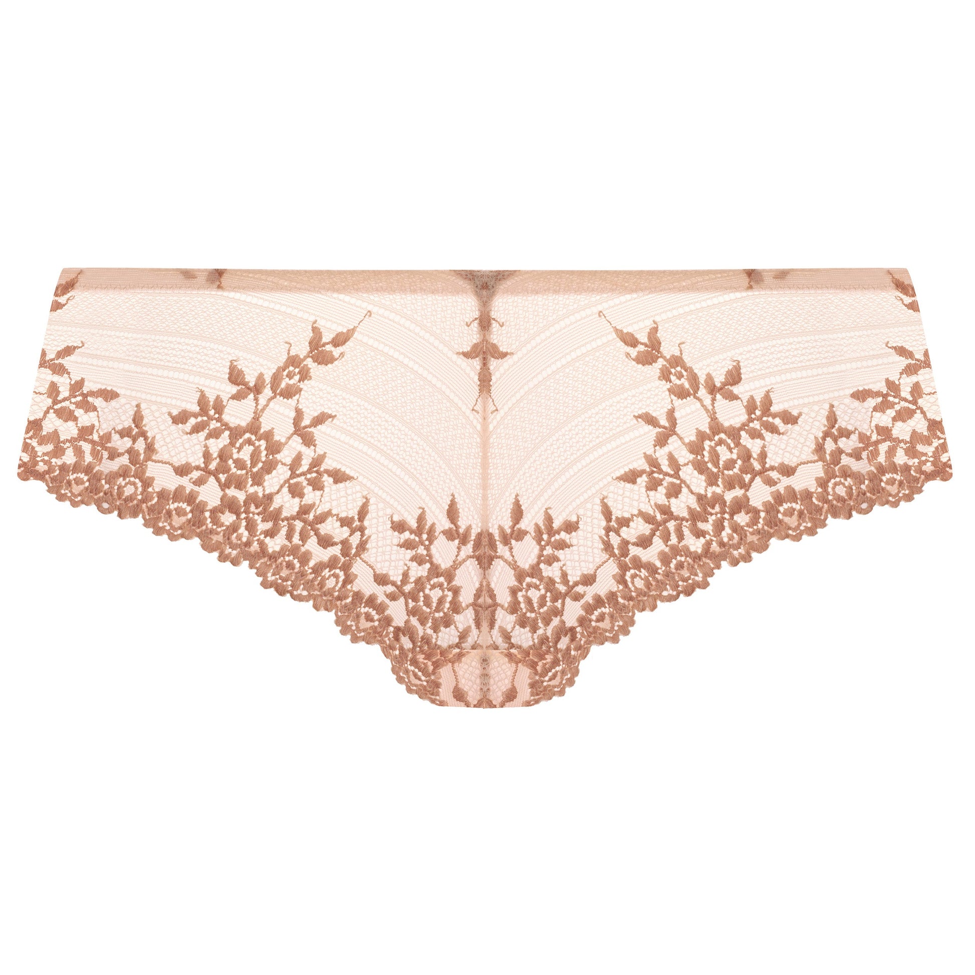 women's tanga in lace with embroidered flowers